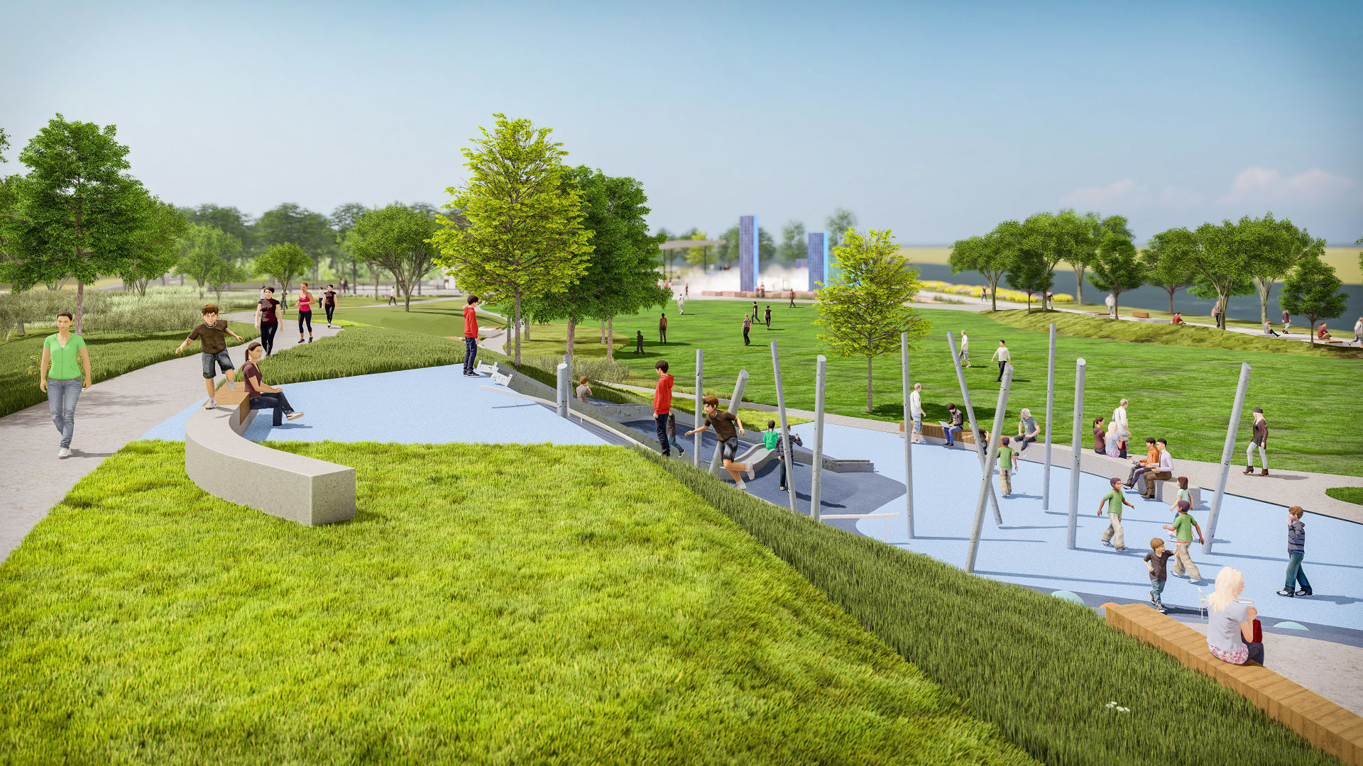 Missouri River riverfront redevelopment rendering